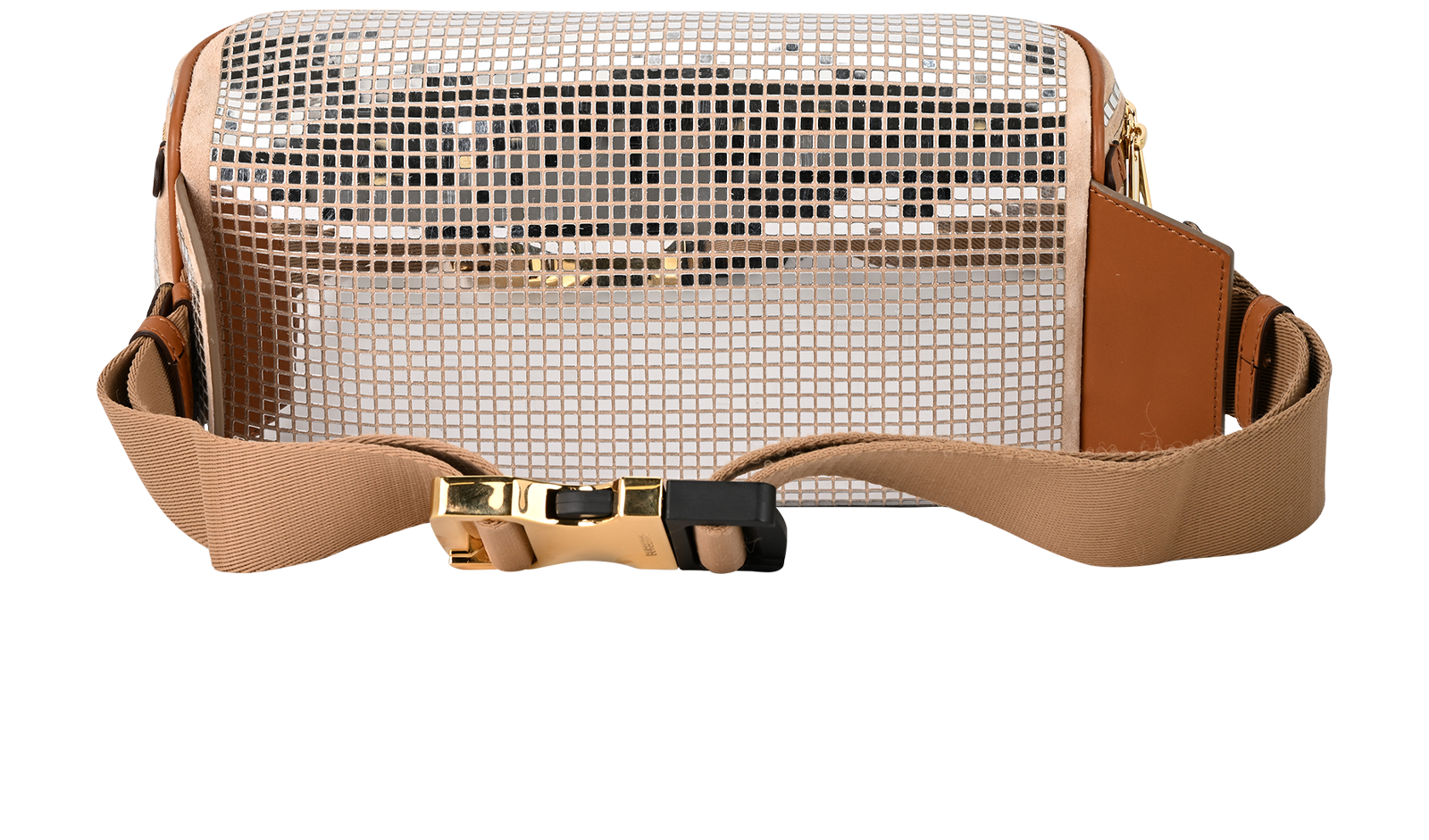 Belt Bag, &pound;295, Handbags, Beige/Silver, Suede, Back view